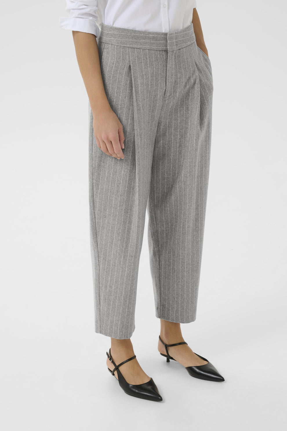 Part Two W Solbritt Pants Grey Pinstripe