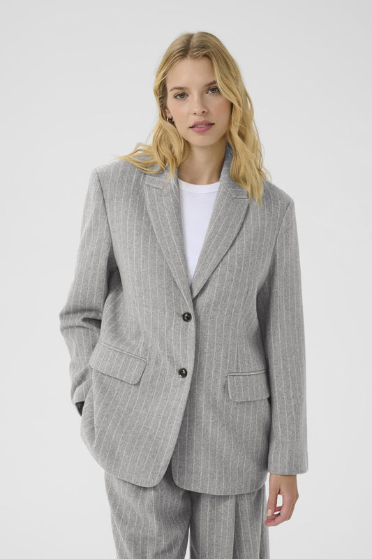 Part Two W Somaya Blazer Medium Grey Pin