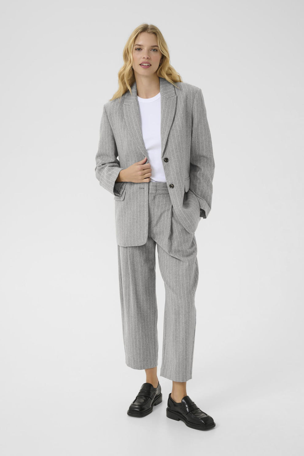 Part Two W Somaya Blazer Medium Grey Pin