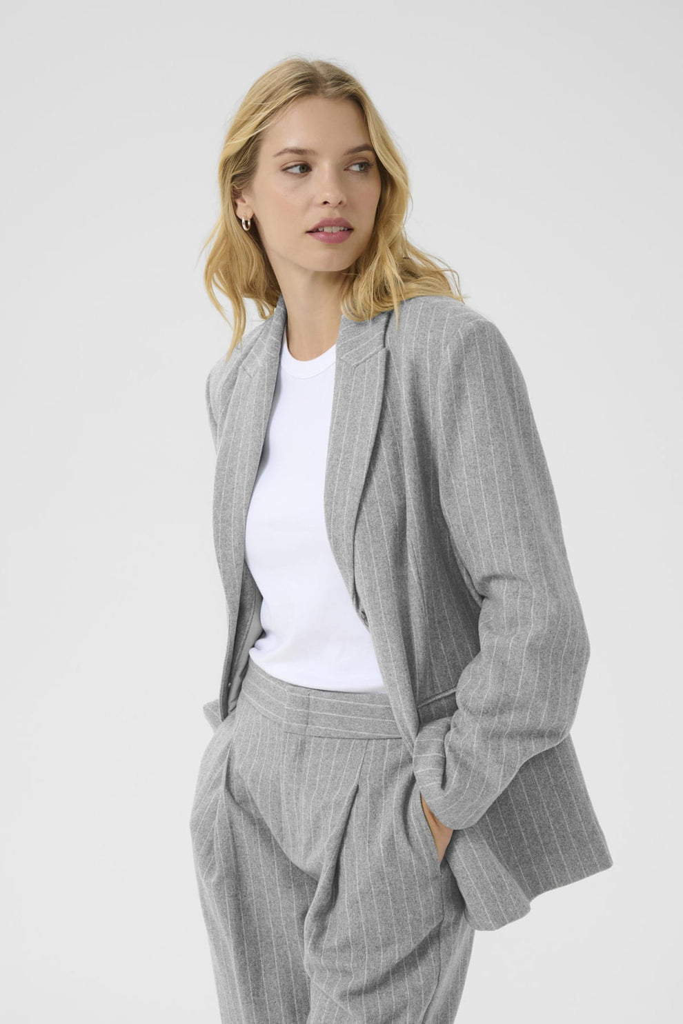 Part Two W Somaya Blazer Medium Grey Pin