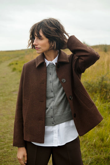 Part Two LamillaPW Coat Downtown Brown Melange