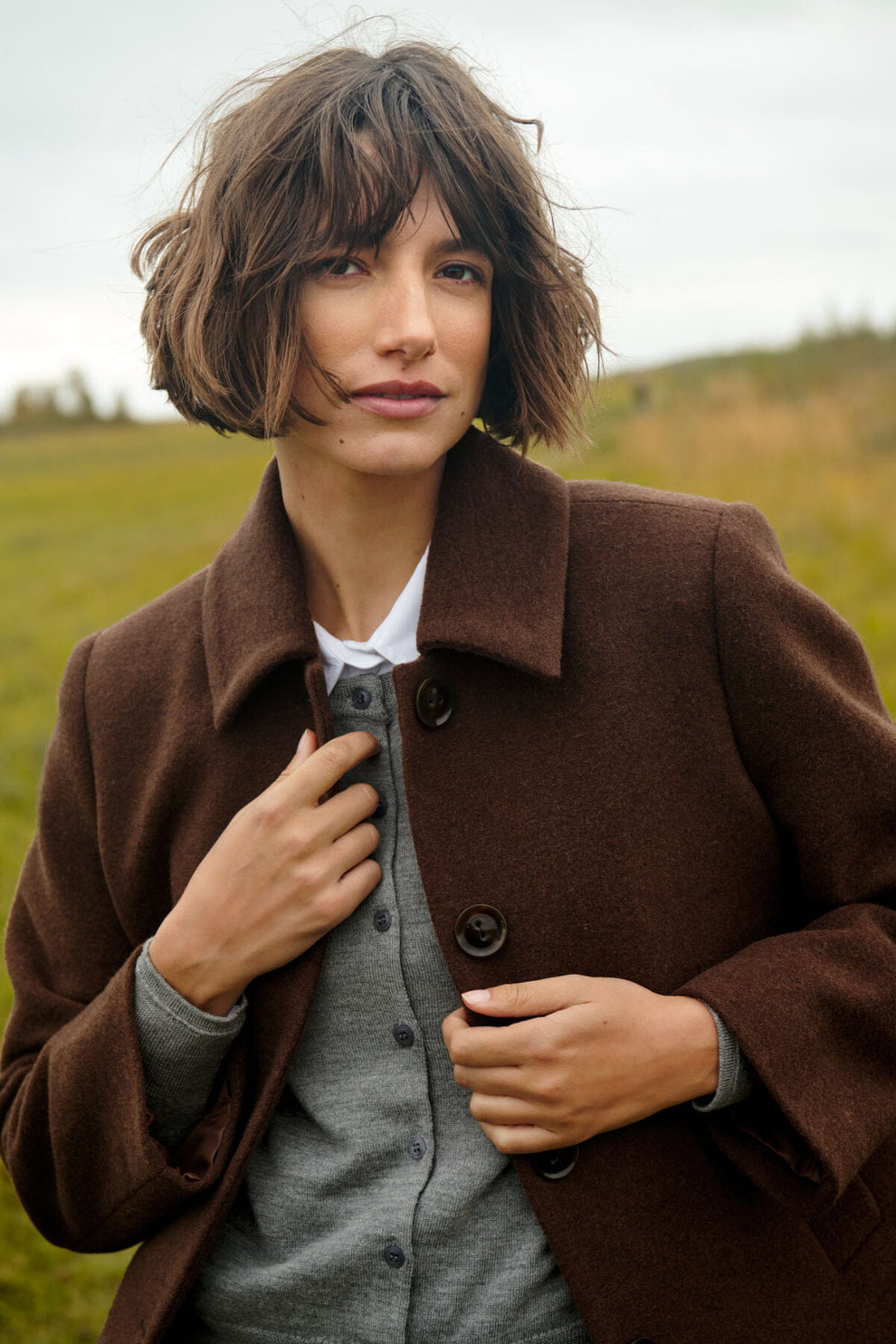 Part Two LamillaPW Coat Downtown Brown Melange