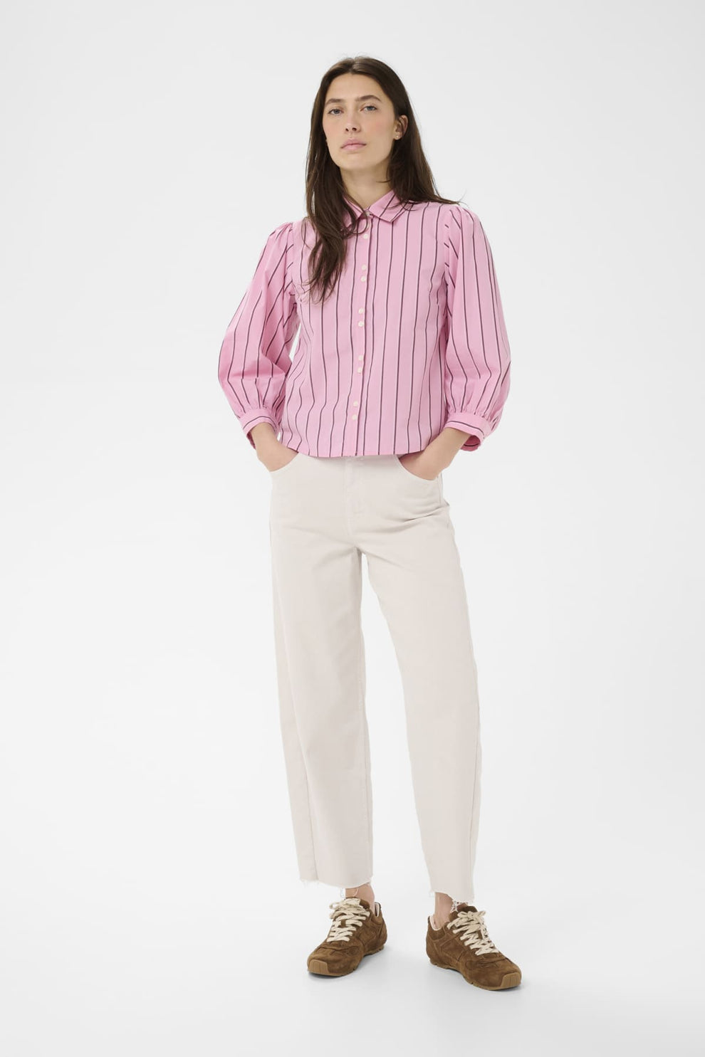 Part Two AnaisPW SH Shirt Pink Stripe