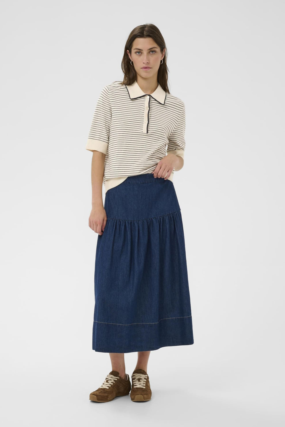 Part Two AnettiPW PU Pullover After Midnight Stripe