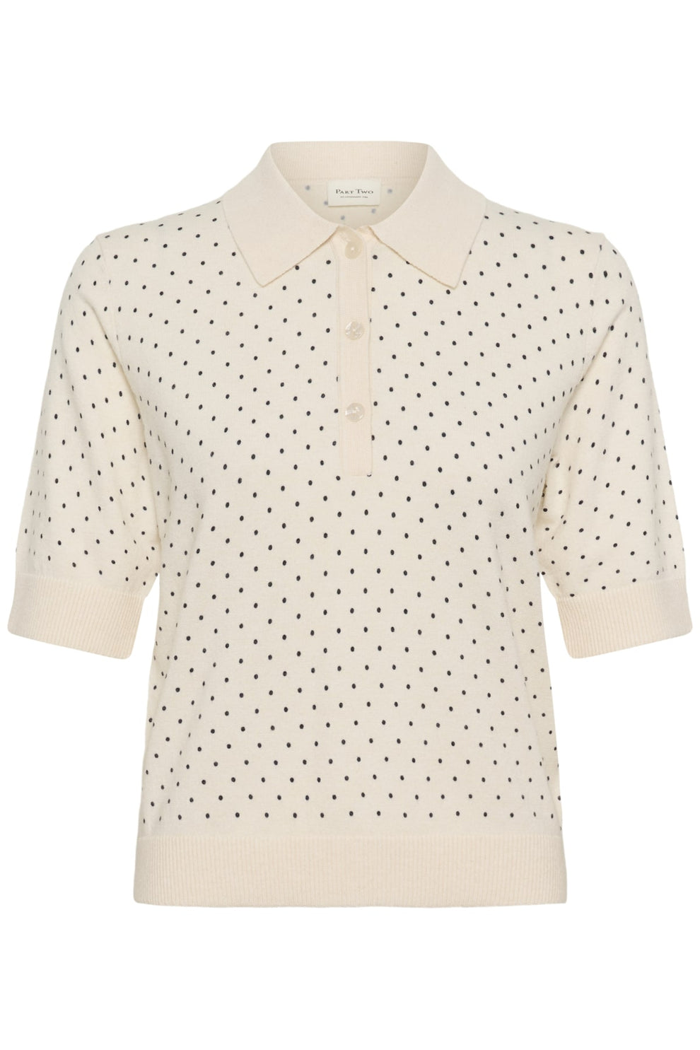Part Two AnettiPW PU Pullover Dark Navy Dot Print