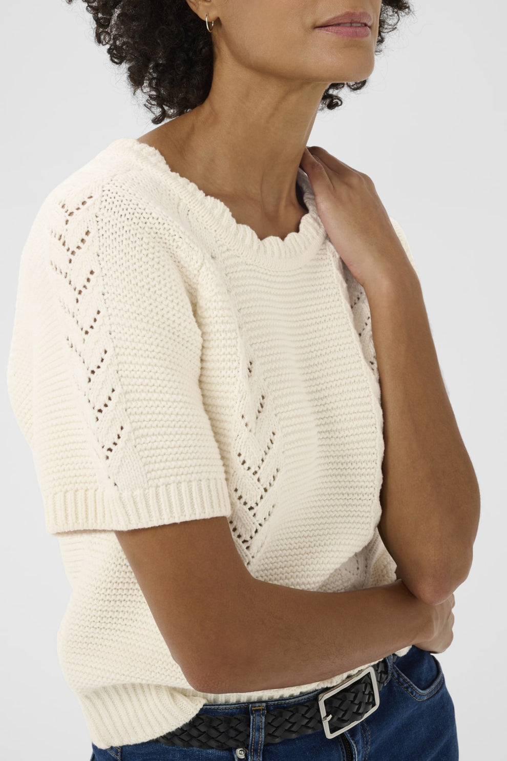 Part Two AnisettePW PU Pullover Whisper White