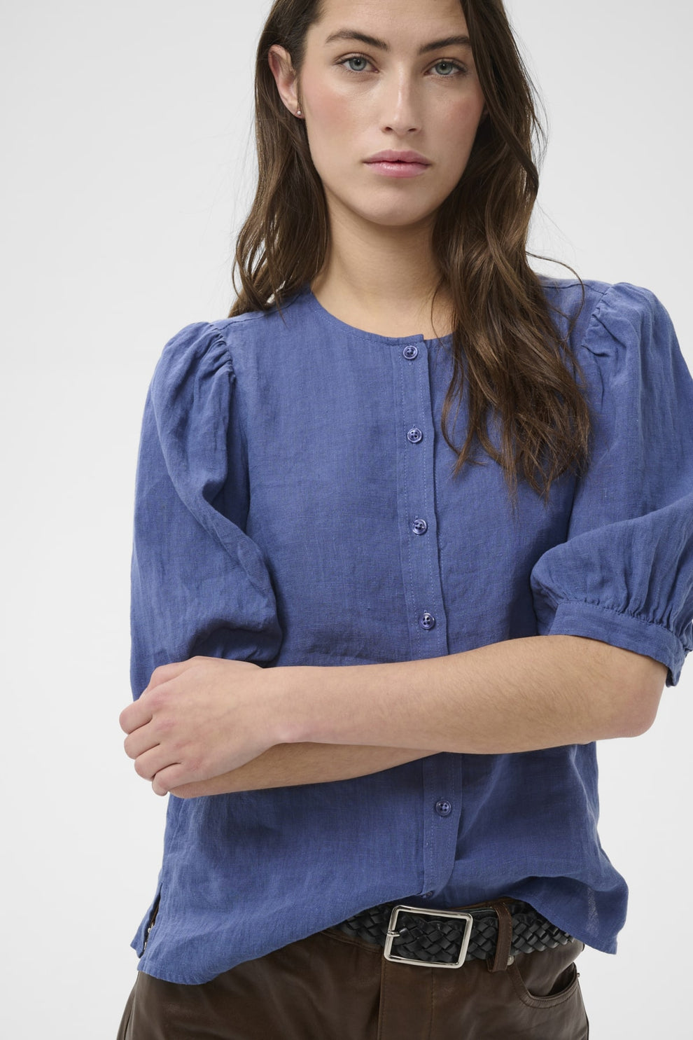 Part Two AzraPW SH Shirt Blue Indigo