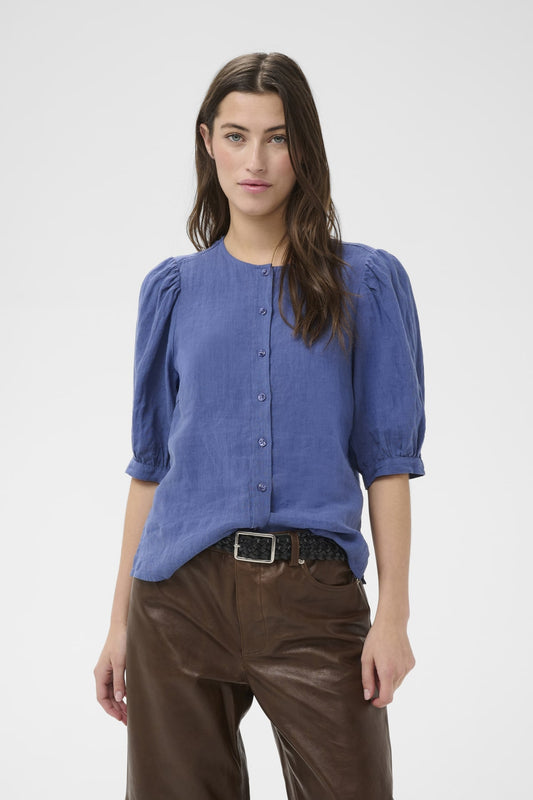 Part Two AzraPW SH Shirt Blue Indigo