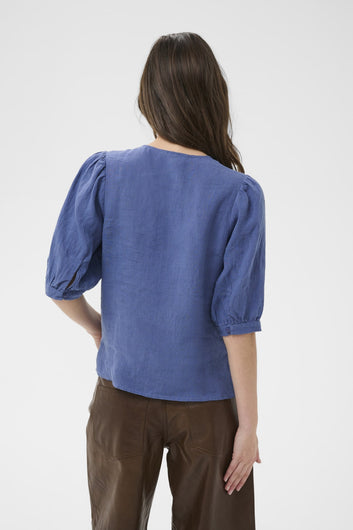 Part Two AzraPW SH Shirt Blue Indigo