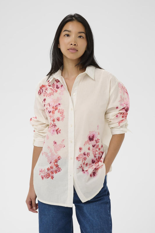 Part Two AleiaPW SH Shirt Pink Shadow Flower Print