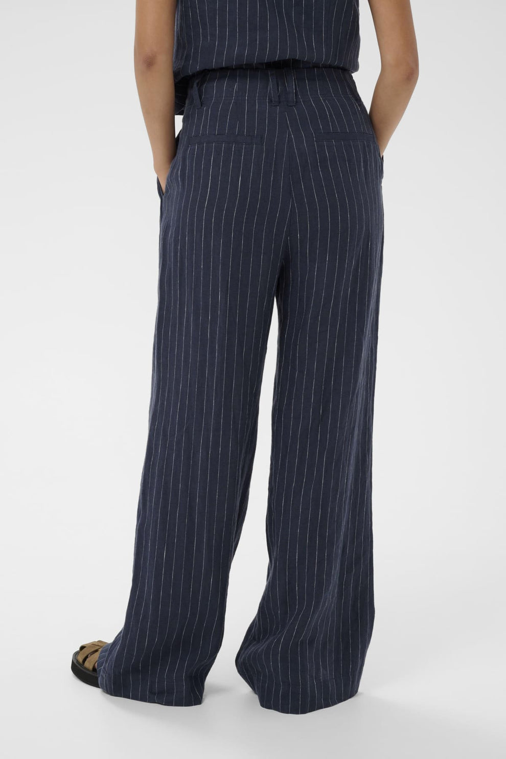 Part Two AliyaPW PA Trousers Blue Nights Pinstripe
