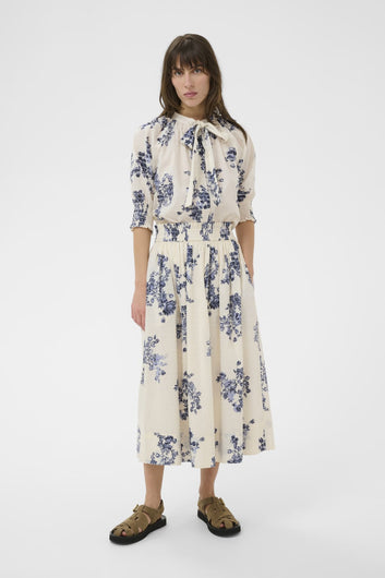 Part Two AmaiaPW SK Skirt Blue Shadow Flower Print