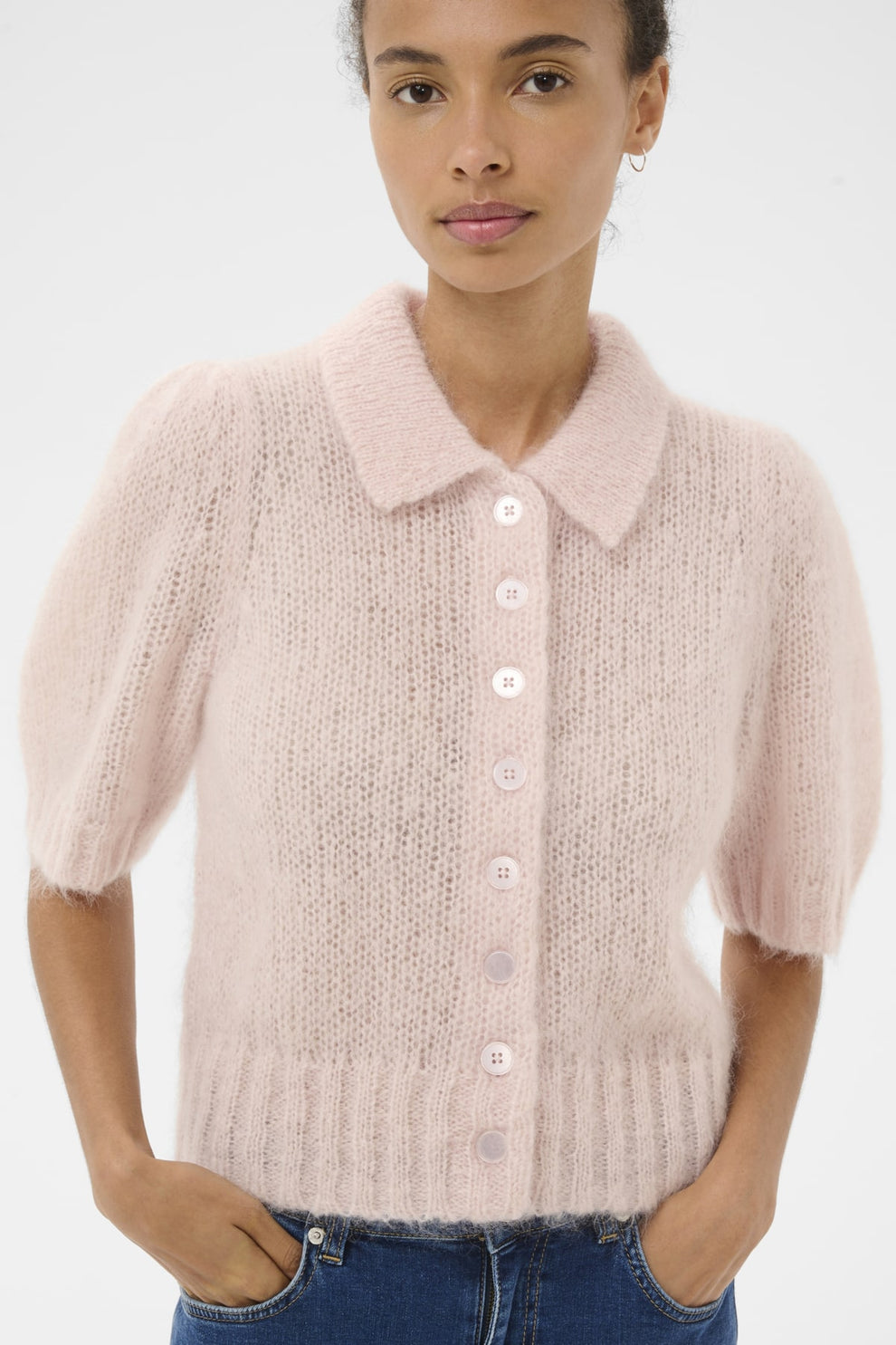 Part Two VernoniPW CA Cardigan Mauve Chalk