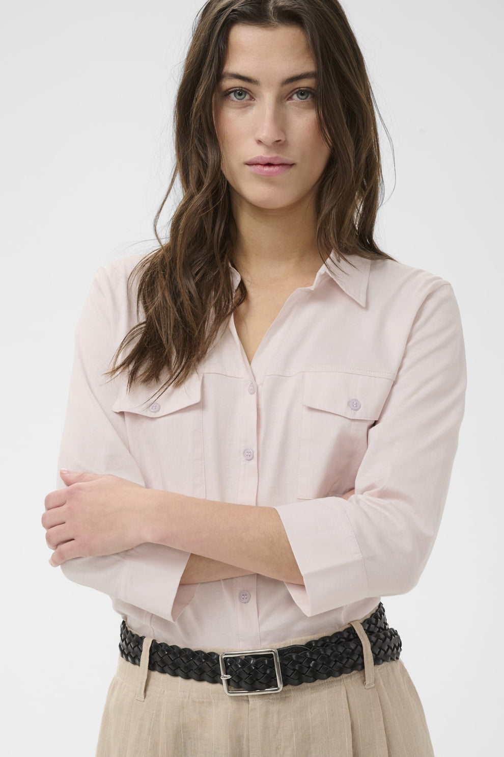 Part Two AnisePW SH Shirt Mauve Chalk
