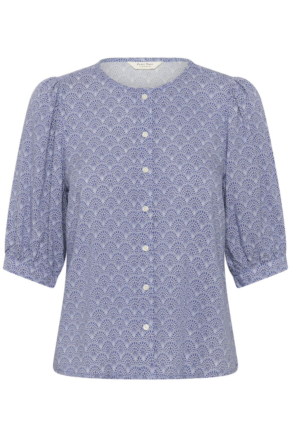Part Two AzraPW SH Shirt Blue Wallpaper Print