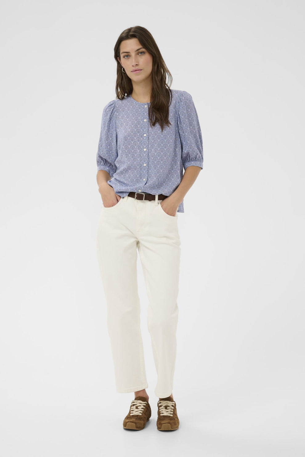 Part Two AzraPW SH Shirt Blue Wallpaper Print