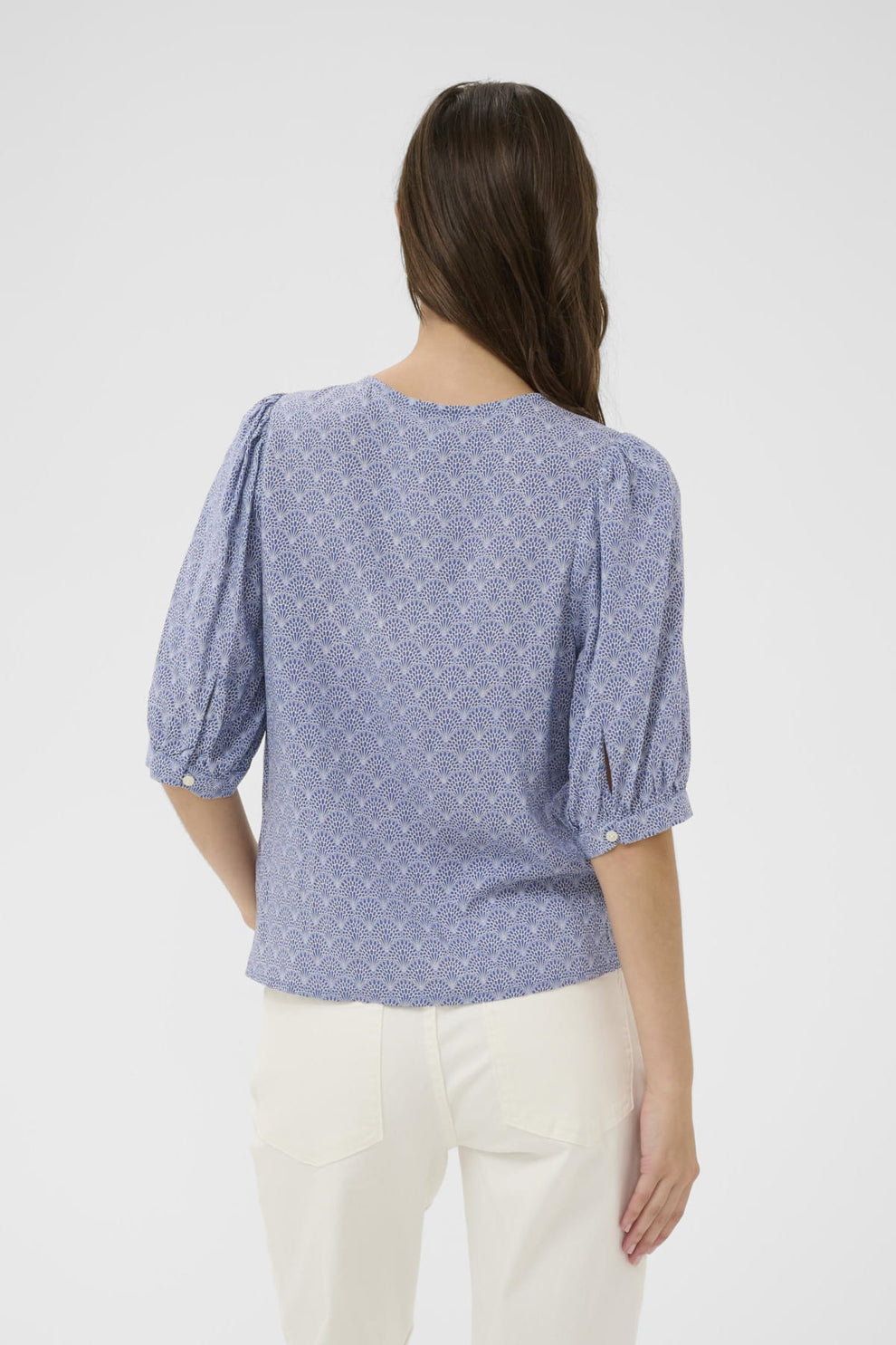 Part Two AzraPW SH Shirt Blue Wallpaper Print