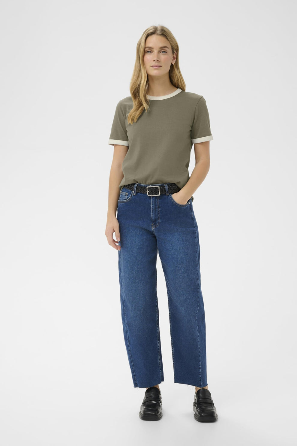 Part Two AngelitaPW TS T-shirt Smokey Olive/Whisper White