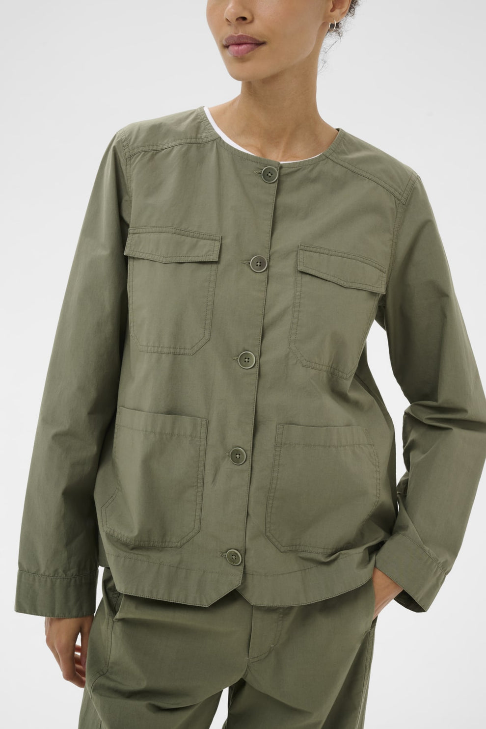 Part Two AzizaPW JA Jacket Cas Smokey Olive