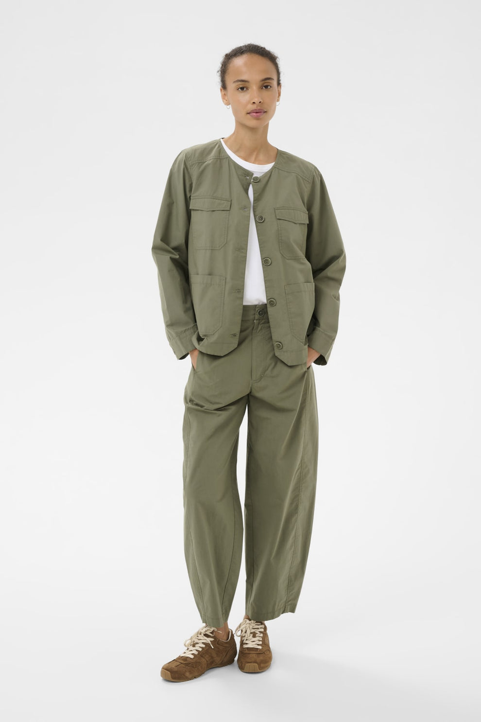 Part Two AzizaPW JA Jacket Cas Smokey Olive