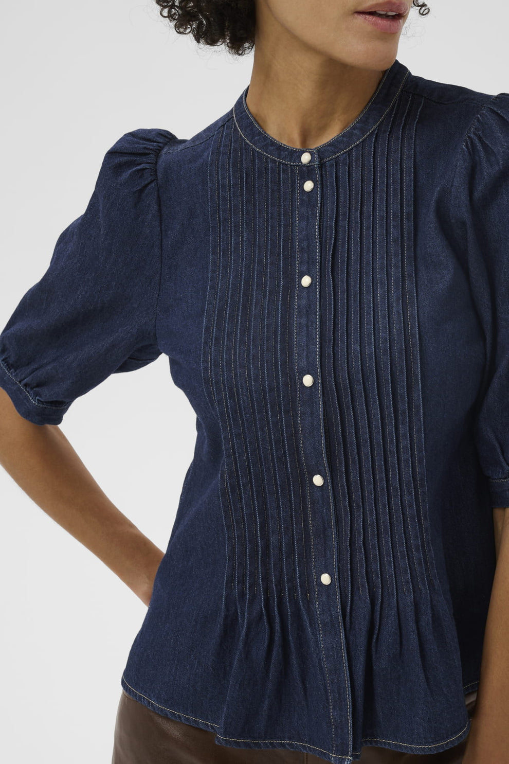 Part Two AlesiaPW SH Shirt Dark Blue Denim