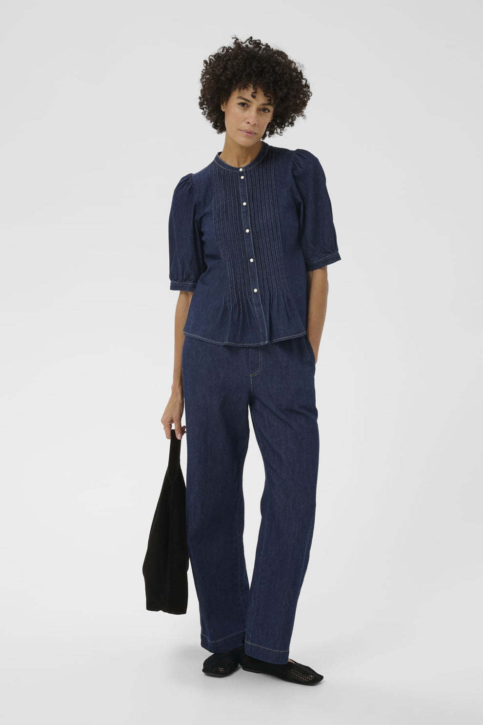 Part Two AlesiaPW SH Shirt Dark Blue Denim