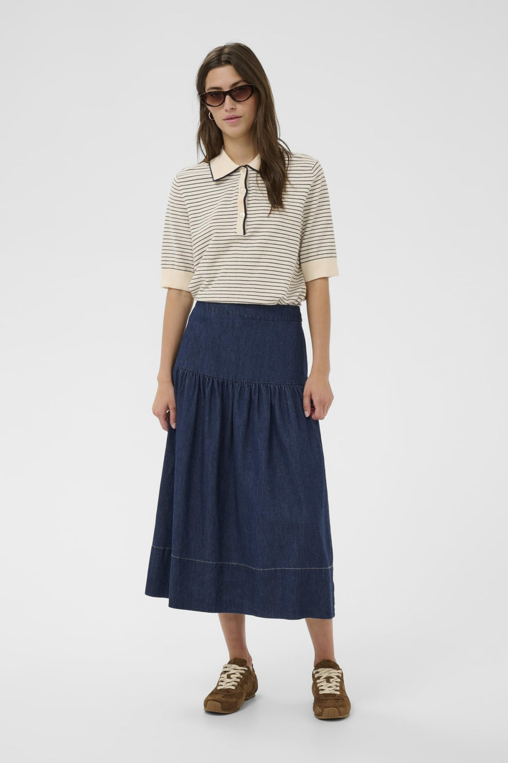 Part Two NelliaPW SK Skirt Dark Blue Denim