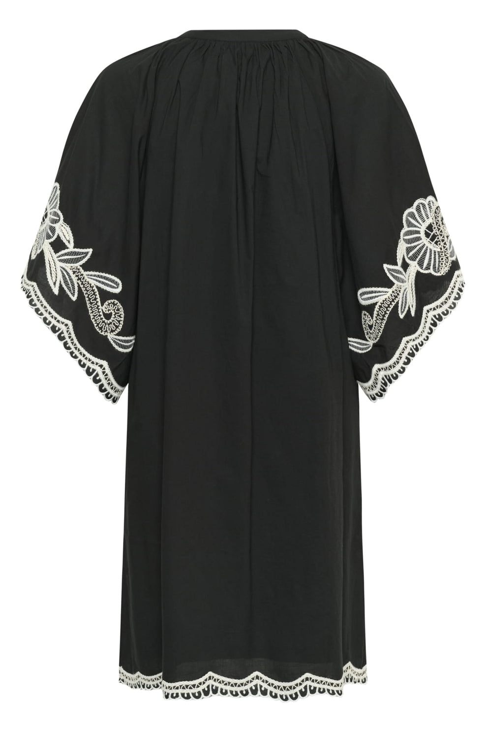 Part Two BreannaPW Dress Black W offwhite emb
