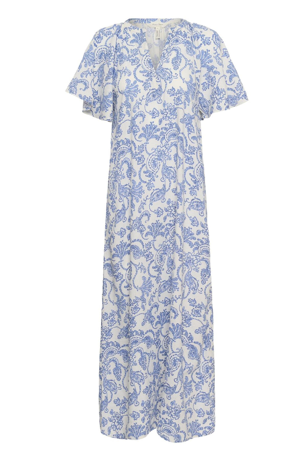 Part Two BentinePW Dress Blue Dot Paisley Print