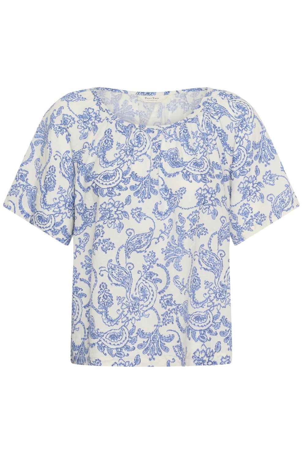 Part Two BenthaPW Blouse Blue Dot Paisley Print