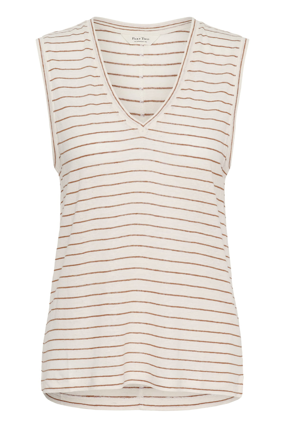 Part Two BrianiePW Top Brown Stripe
