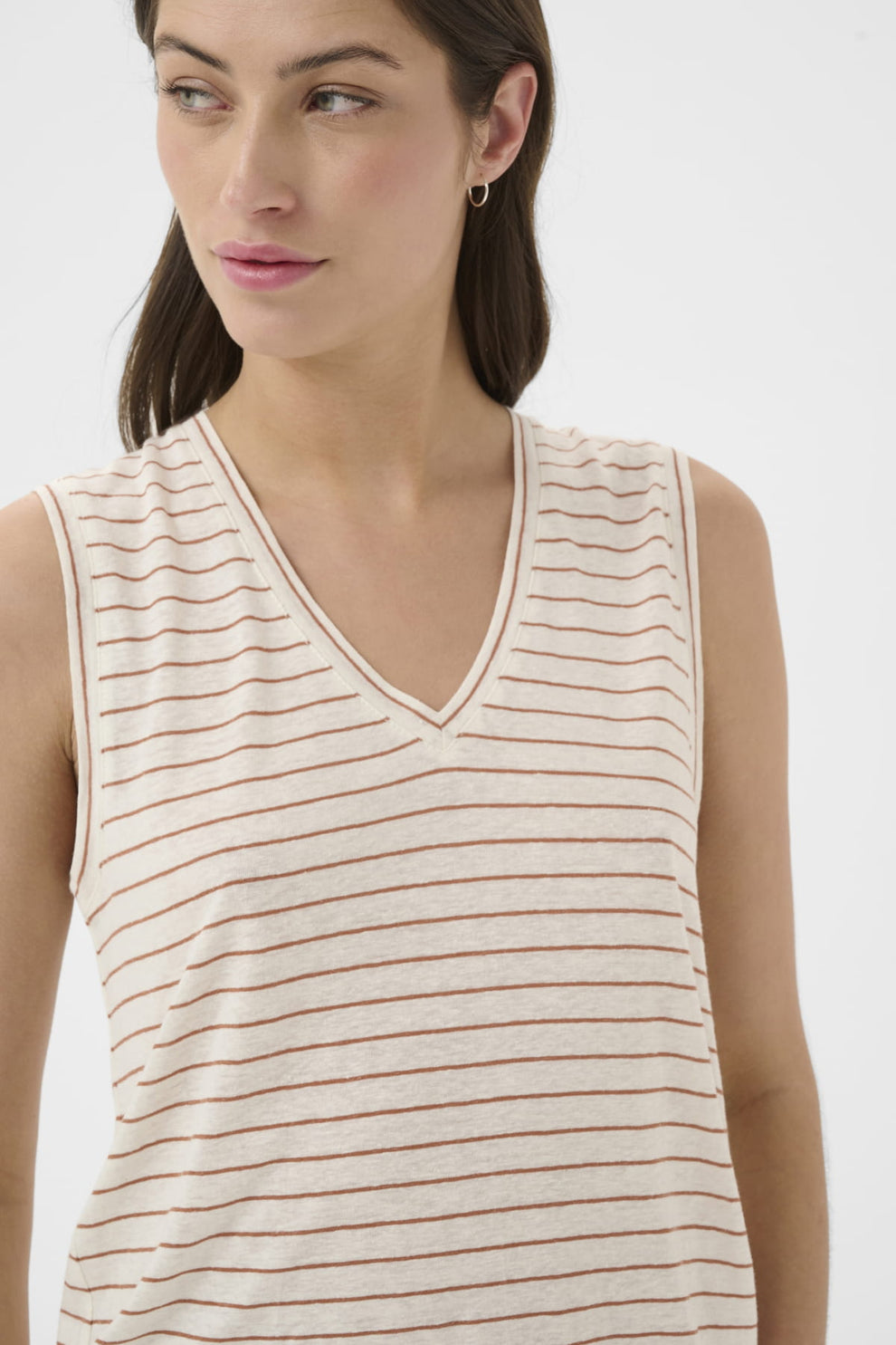 Part Two BrianiePW Top Brown Stripe