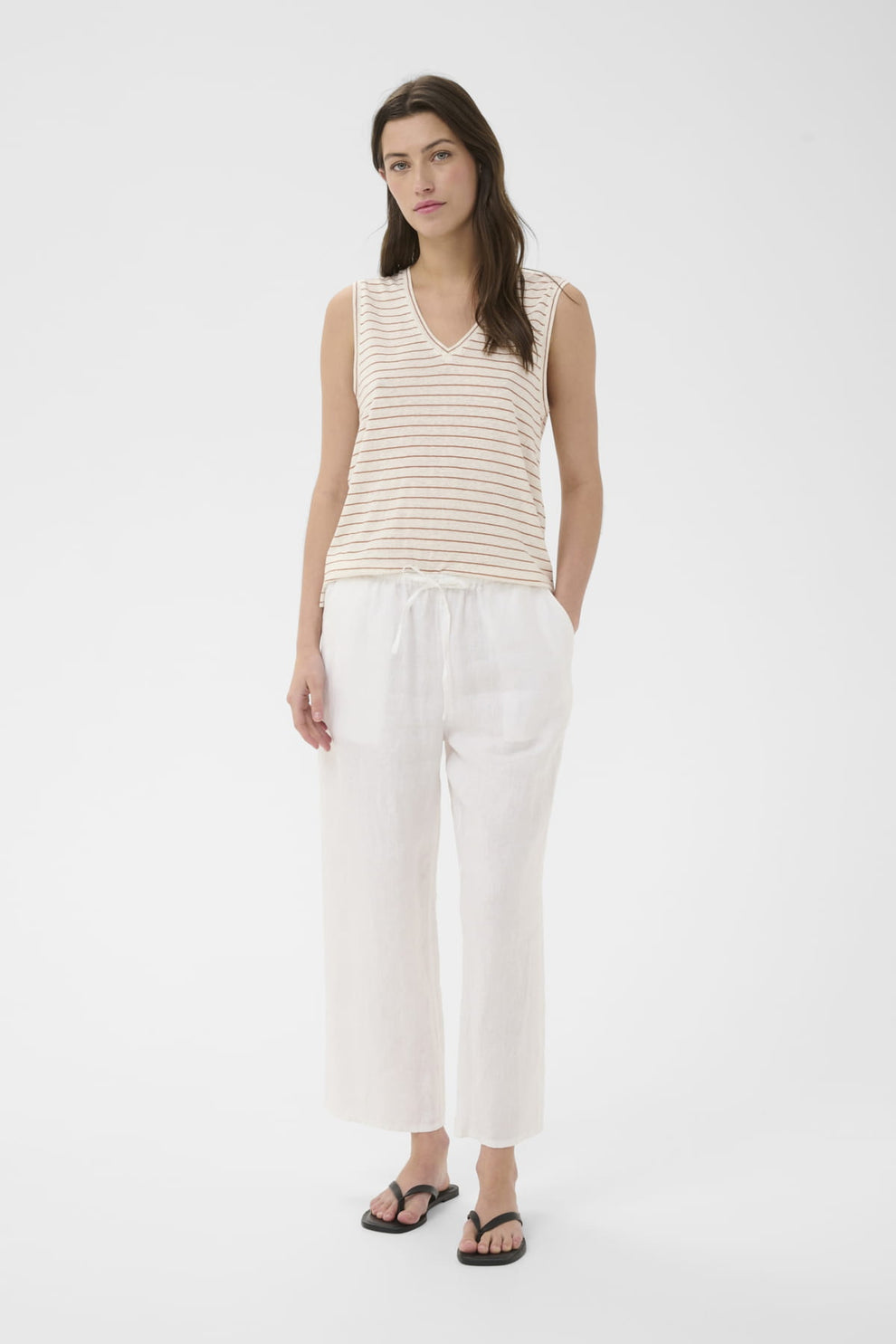 Part Two BrianiePW Top Brown Stripe