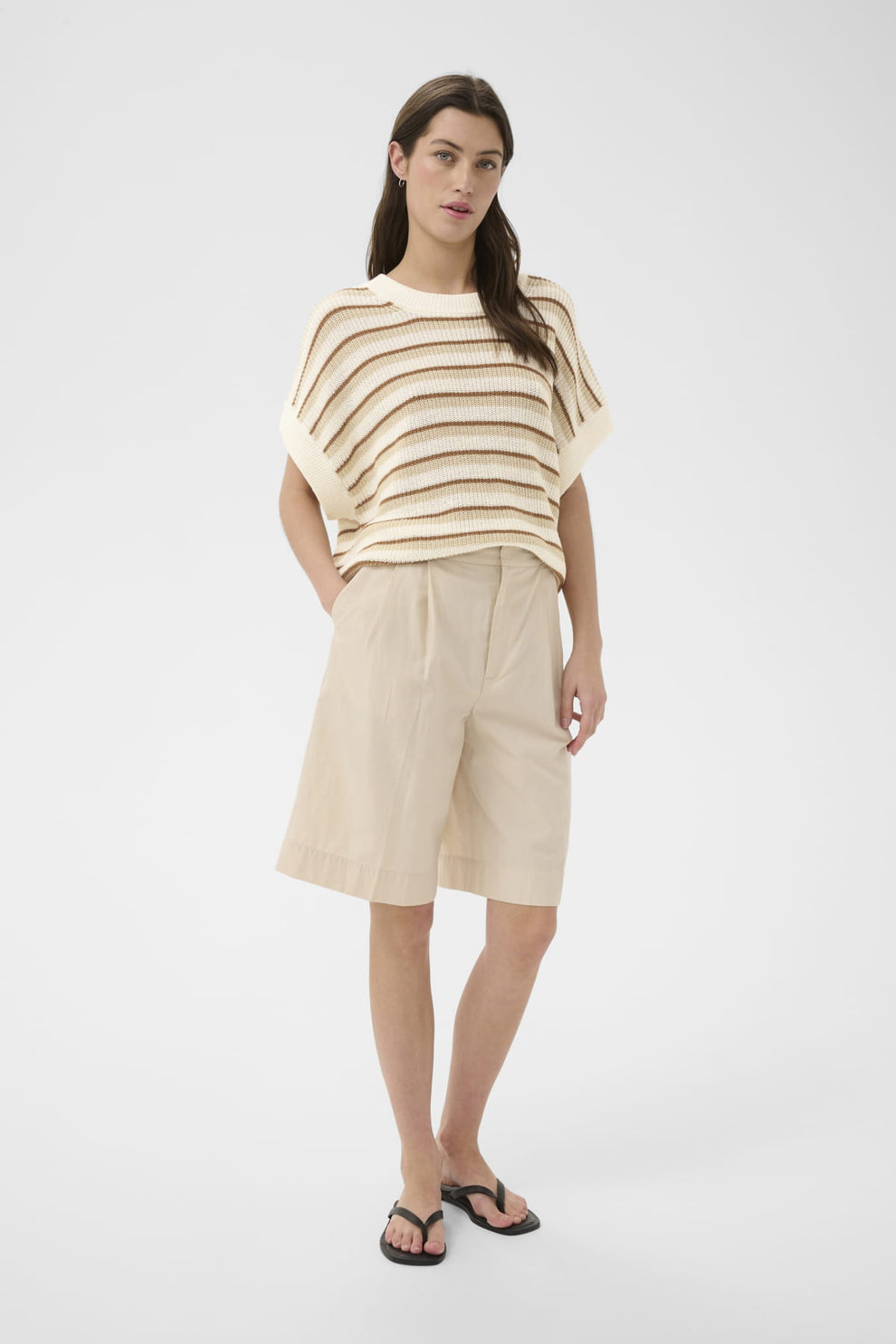 Part Two BelisiaPW Pullover French Oak Stripe