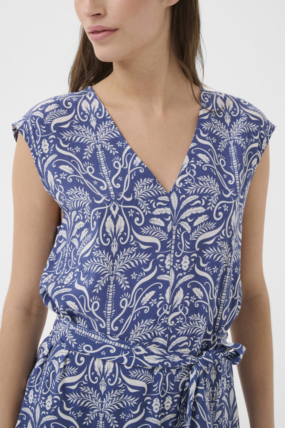 Part Two BolenePR Dress Blue Block Print