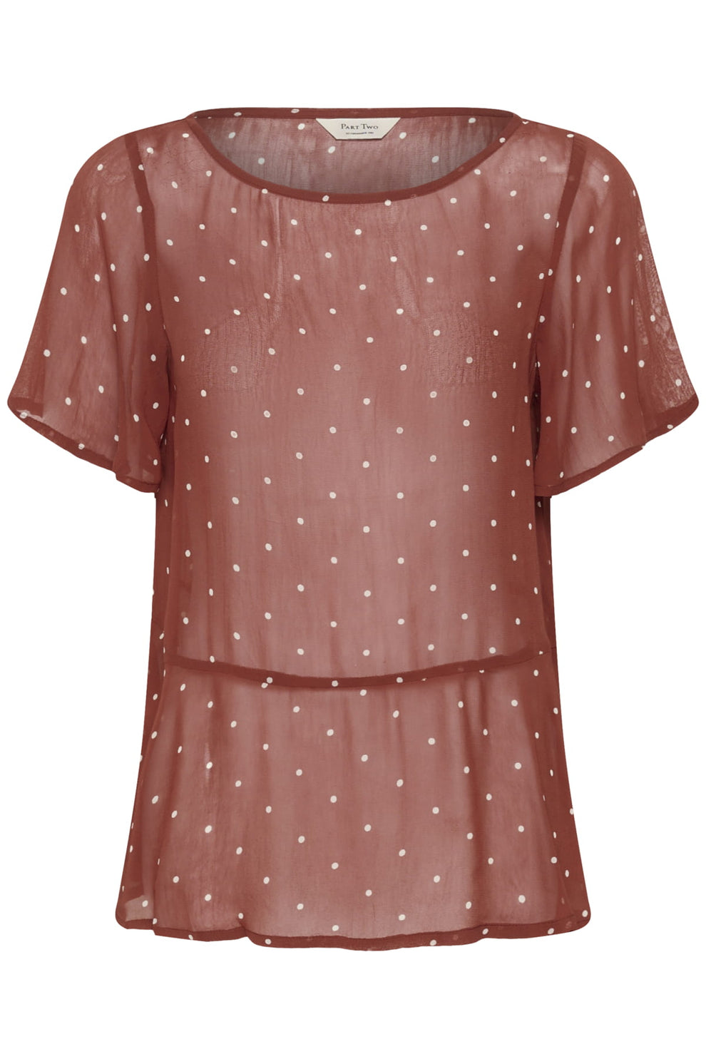 Part Two DusinePW Blouse Roasted Russet Dot Print