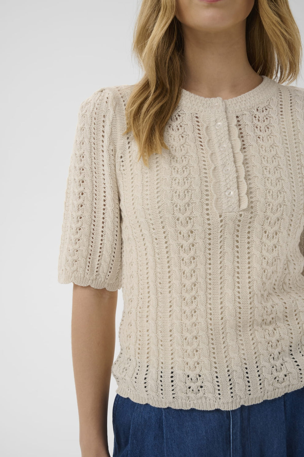Part Two DarnellaPW Pullover Whitecap Gray
