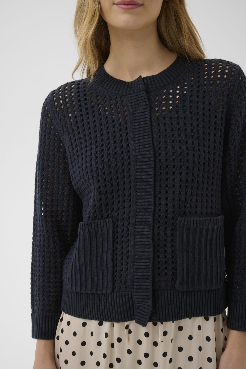Part Two DenizePW Cardigan Dark Navy