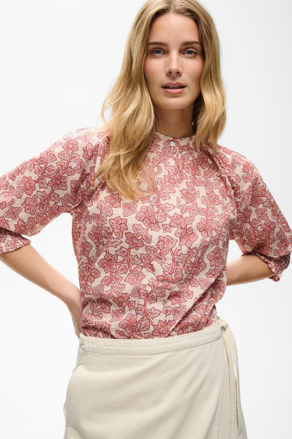 Part Two AlmerasPW SH Shirt Roasted Russet Leaf Print
