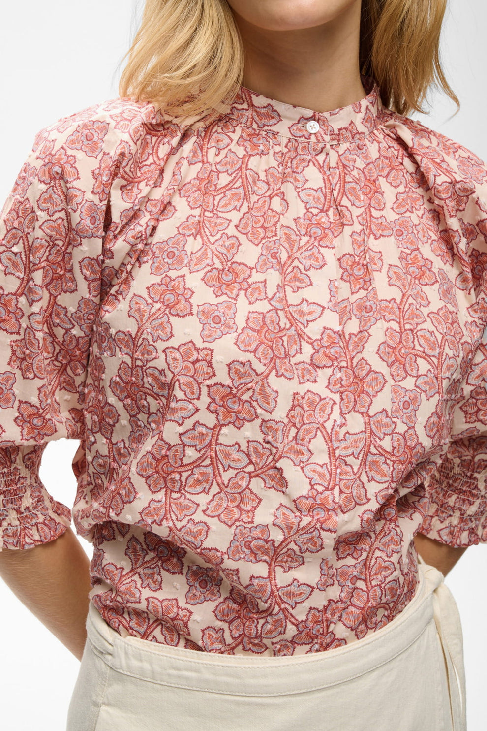 Part Two AlmerasPW SH Shirt Roasted Russet Leaf Print