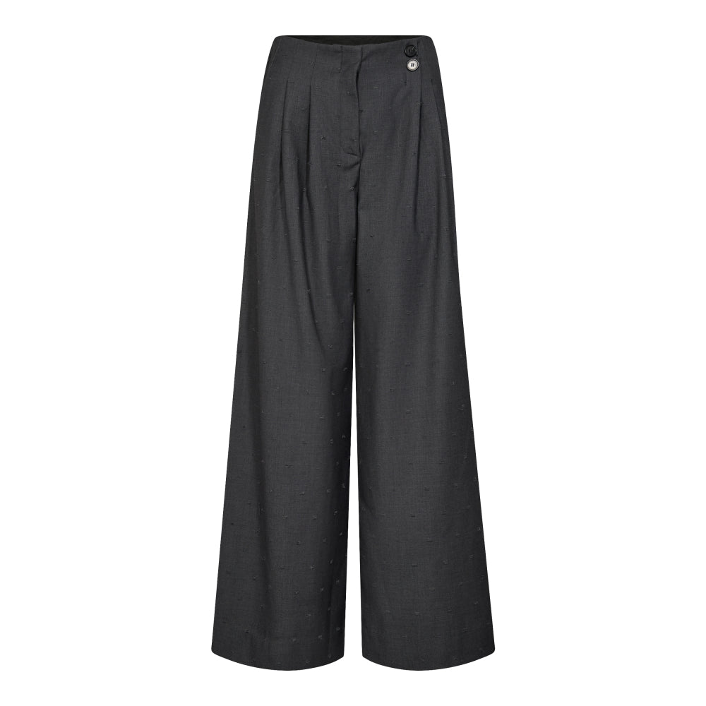 Co´Couture W Saga Pleat Pant Mid Grey