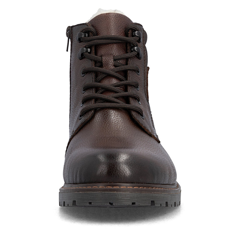 Rieker M Leather Lace Boot Brown - 32008-25
