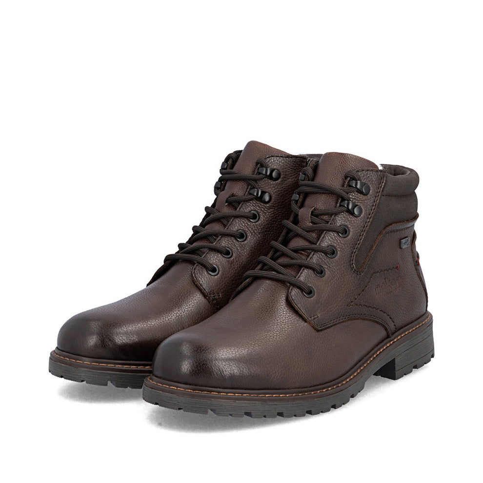 Rieker M Leather Lace Boot Brown - 32008-25
