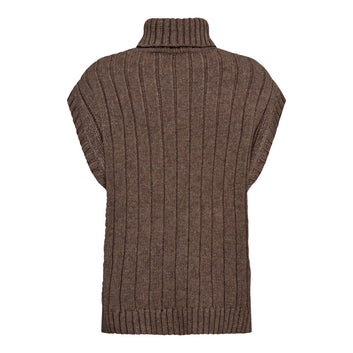 Co´Couture Rowcc Oversize Cable Knit Vest Walnut