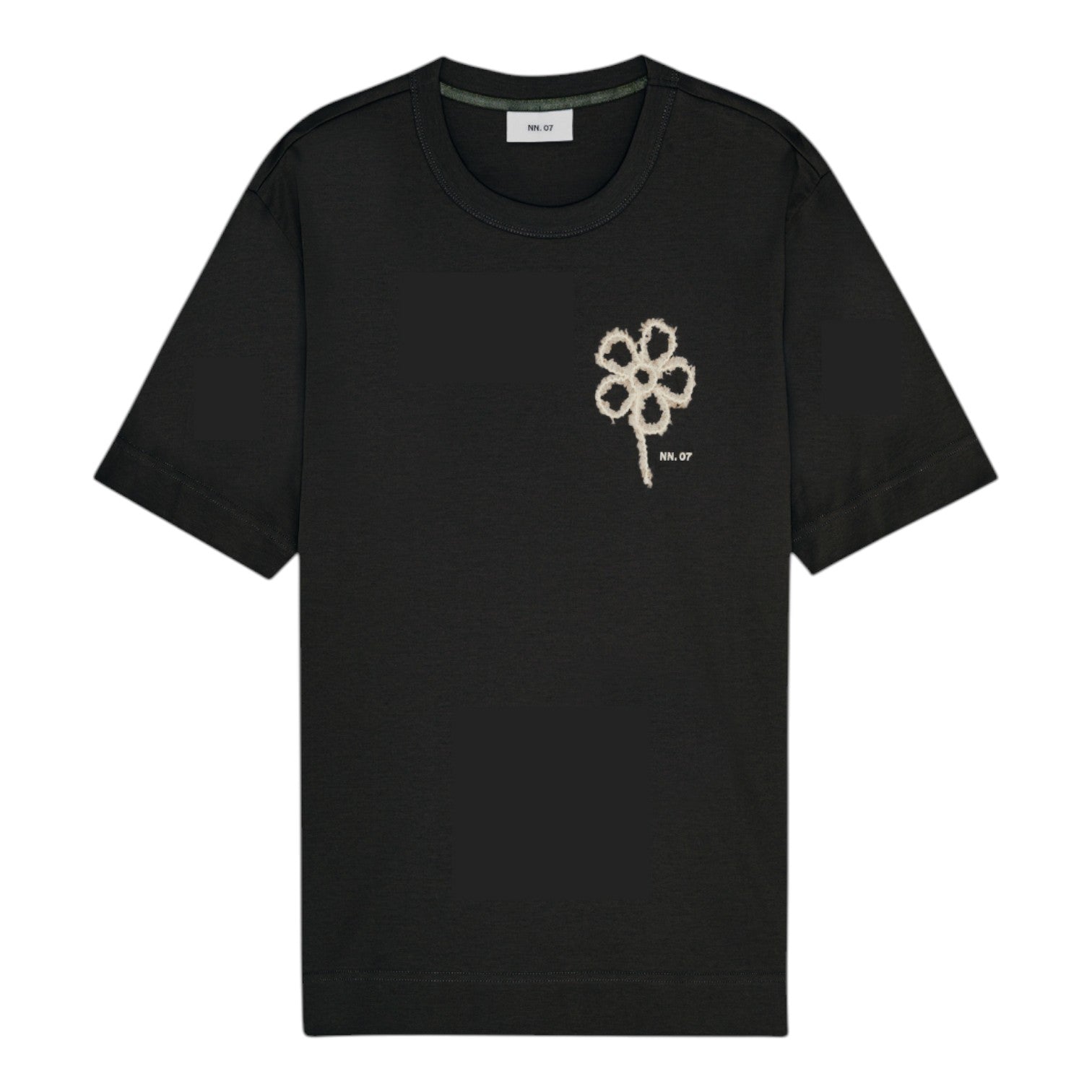 NN07 Pedro EMB SS 3525 T-Shirt Black