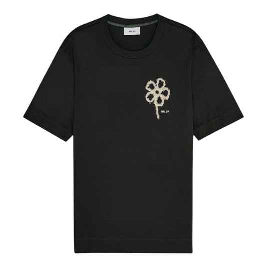 NN07 Pedro EMB SS 3525 T-Shirt Black