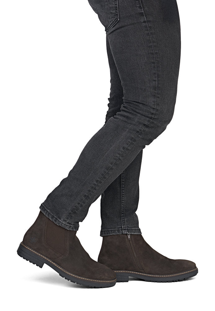 Rieker M Suede Leather Ankle Boot Zip Brown - 33180-28
