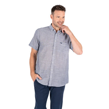 Pre End Edwin Ss Skjorte Naval Blue