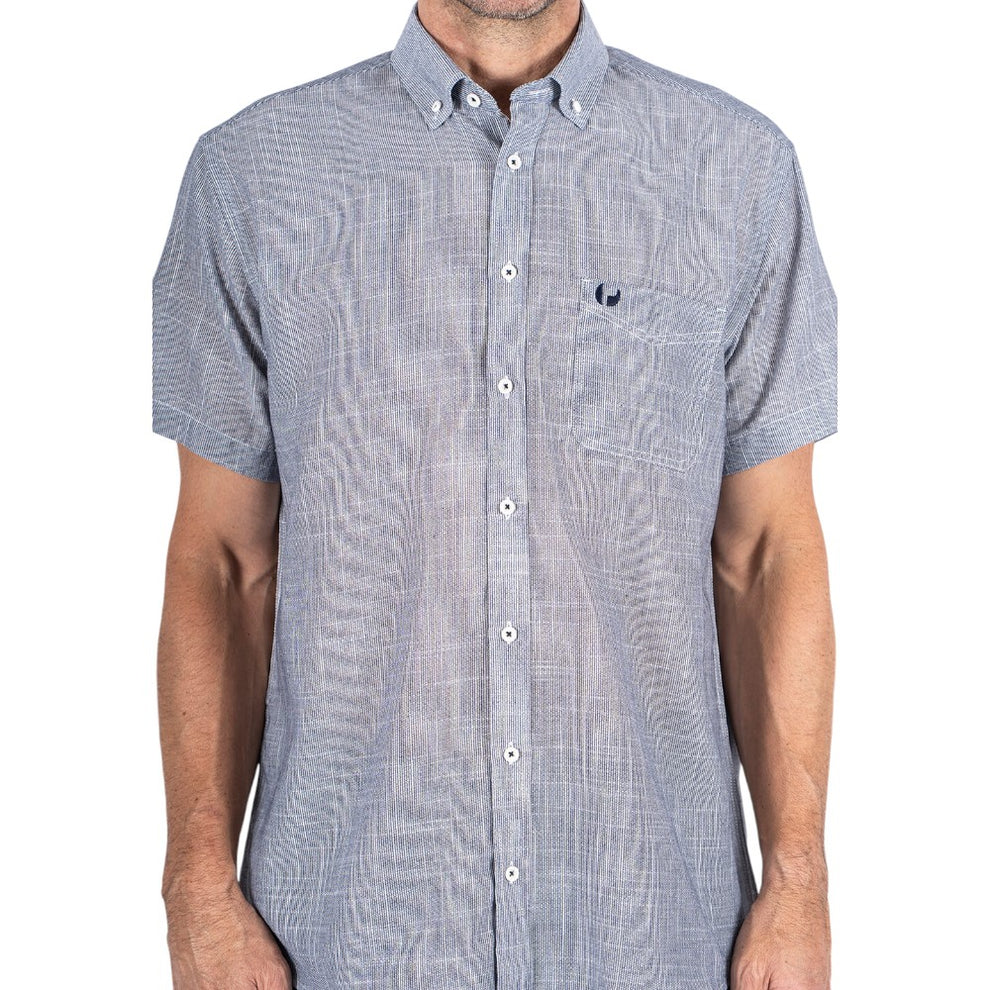 Pre End Edwin Ss Skjorte Naval Blue