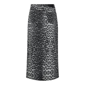 Co'couture W Leo Denim Slit Skirt Dark Grey
